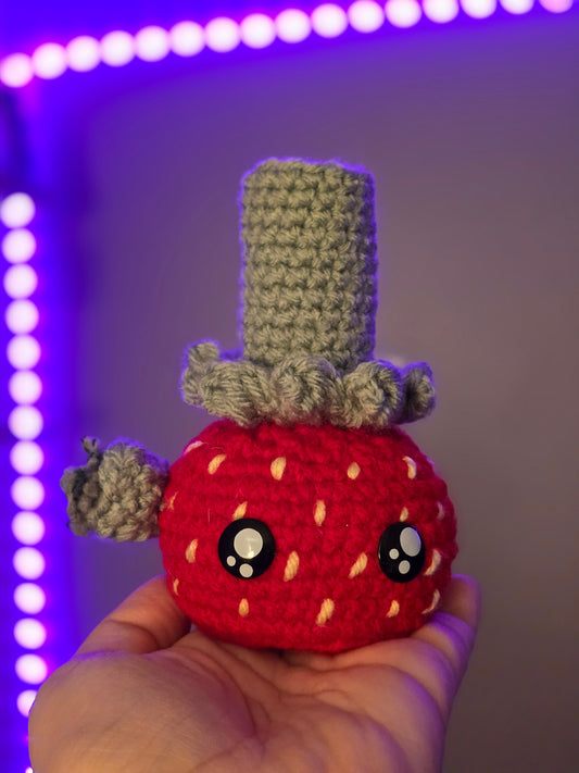 strawberry shortcake crochet bong
