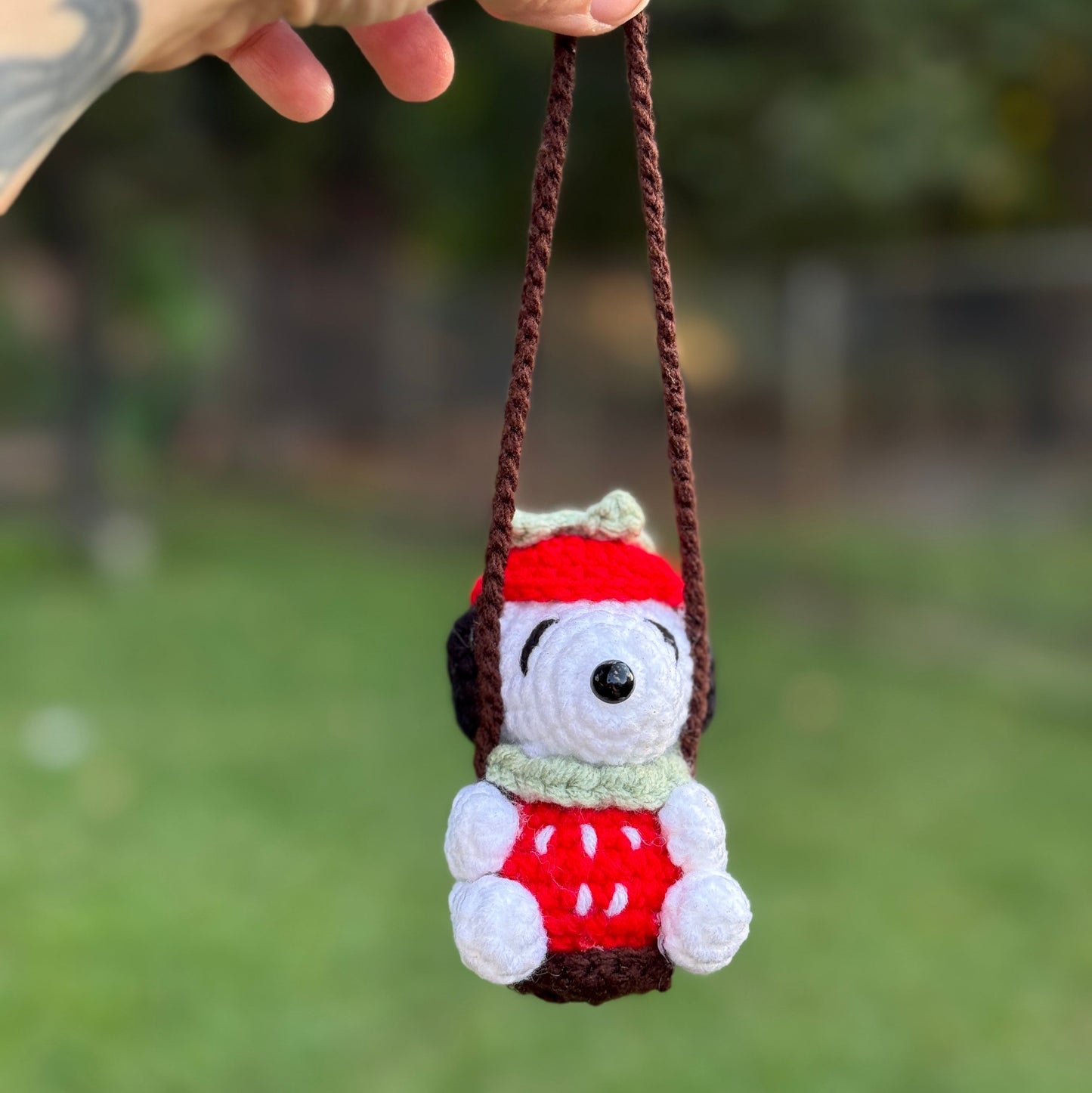 strawberry pup car hanger 🍓